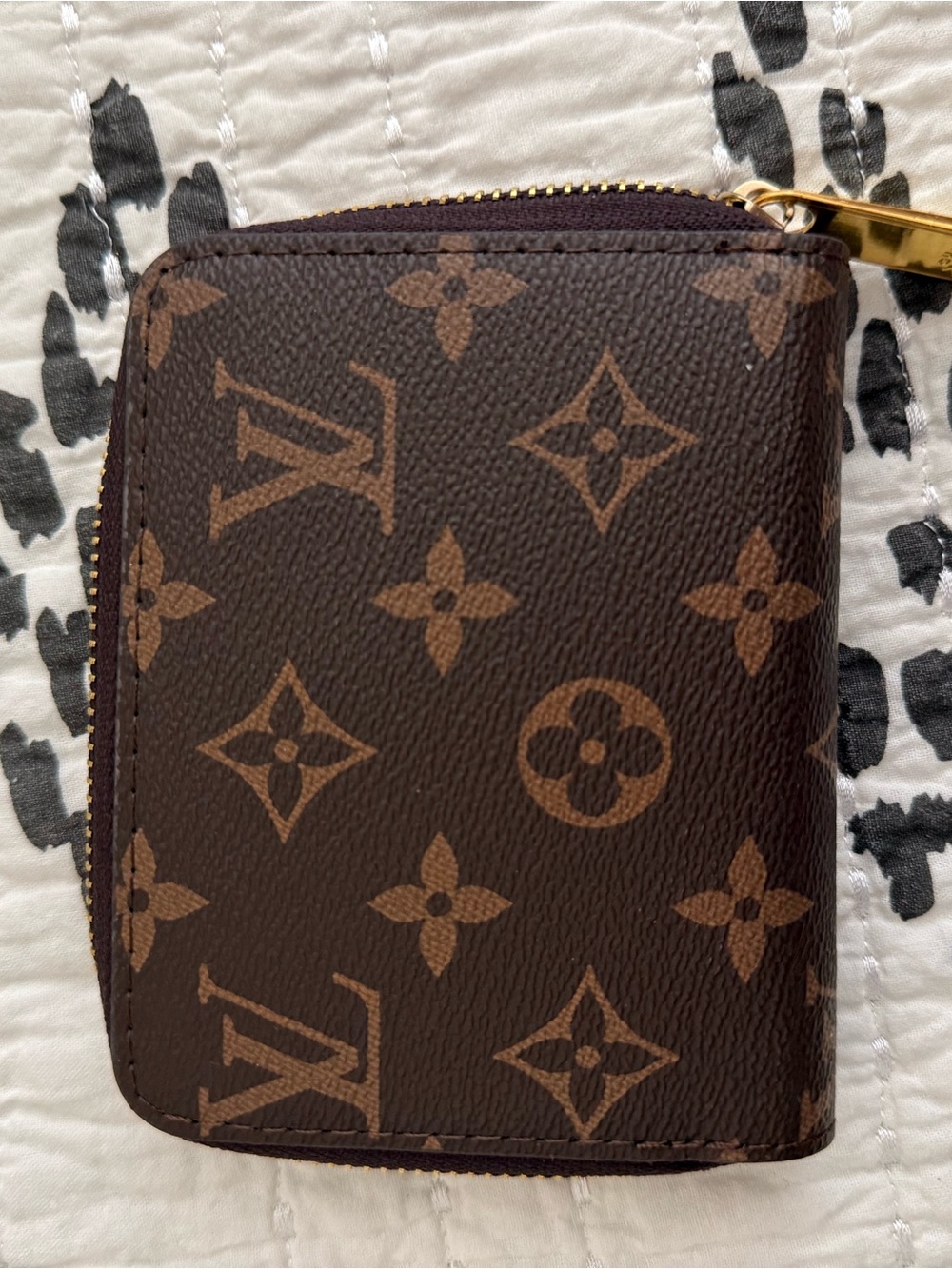 Louis Vuitton Brown Monogram Zip Card Holder